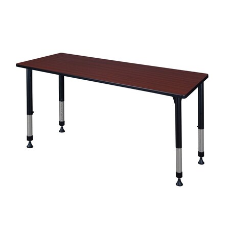 Kee Rectangle Tables > Height Adjustable > Rectangular Classroom Tables, 60 W, 24 L, 23-34 H, Mahogany MT6024MHAPBK
